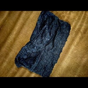 aerie longline black bandeau